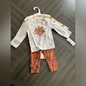 NWT Carter’s 3 piece set My First Thanksgiving 9 months. 2 Long sleeve w/pants